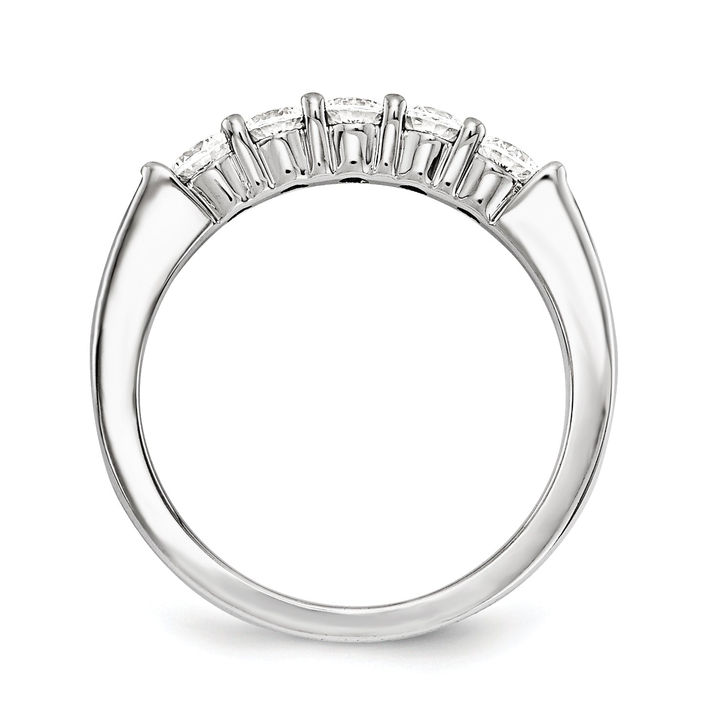 585 Weißgold Trauring mit natürlichem Diamant (0,75 ct, Farbe G-I, Reinheit I1)