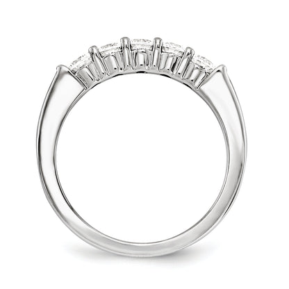 585 Weißgold Trauring mit natürlichem Diamant (0,75 ct, Farbe G-I, Reinheit I1)