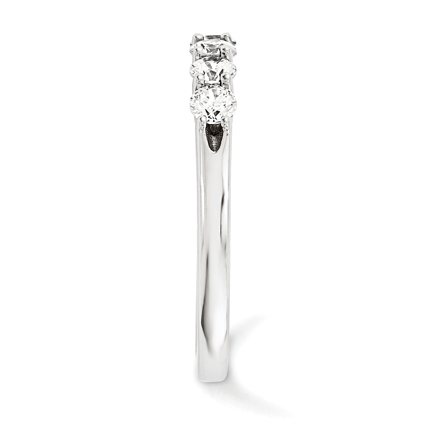 585 Weißgold Trauring mit natürlichem Diamant (0,75 ct, Farbe G-I, Reinheit I1)