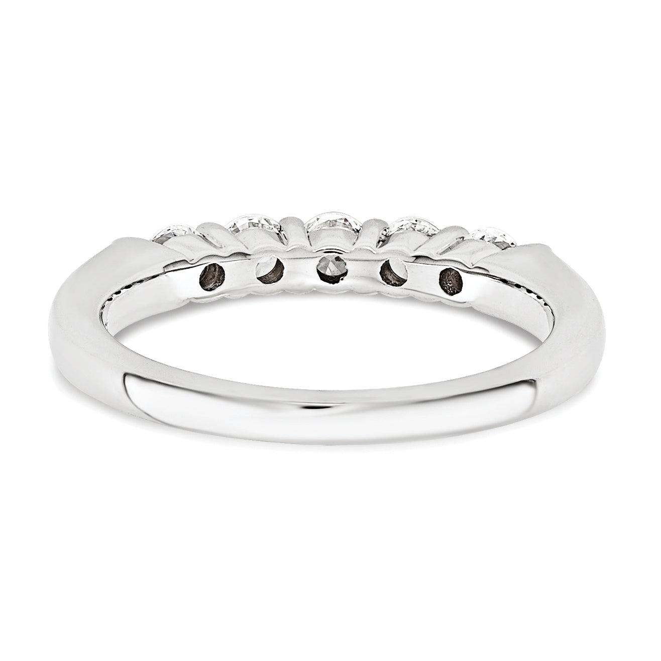 585 Weißgold Trauring mit natürlichem Diamant (0,75 ct, Farbe G-I, Reinheit I1)