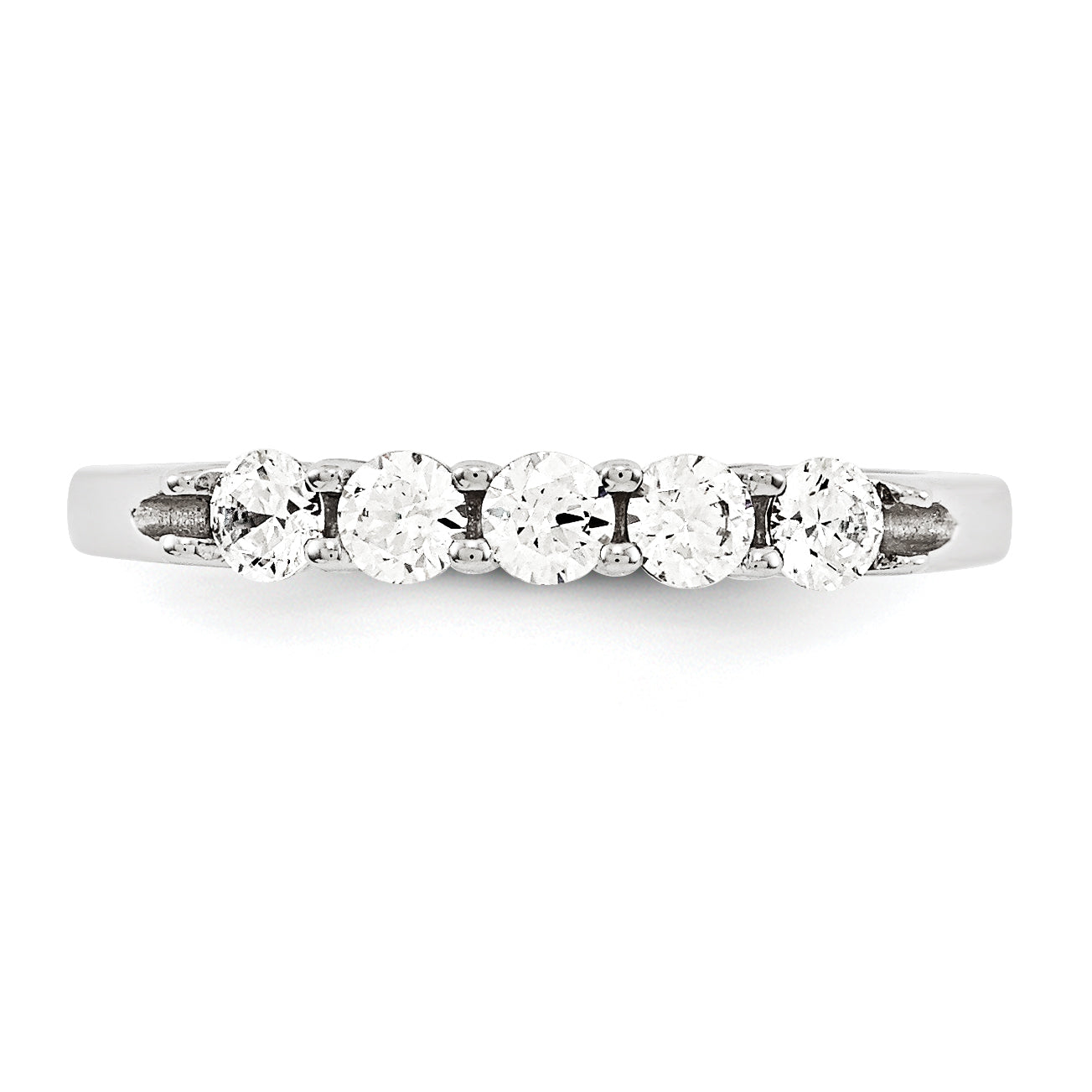 585 Weißgold Trauring mit natürlichem Diamant (0,75 ct, Farbe G-I, Reinheit I1)