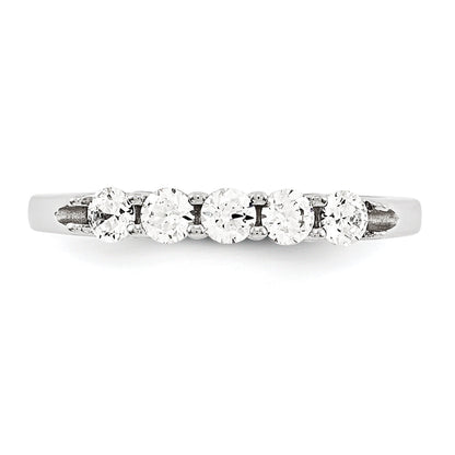 585 Weißgold Trauring mit natürlichem Diamant (0,75 ct, Farbe G-I, Reinheit I1)