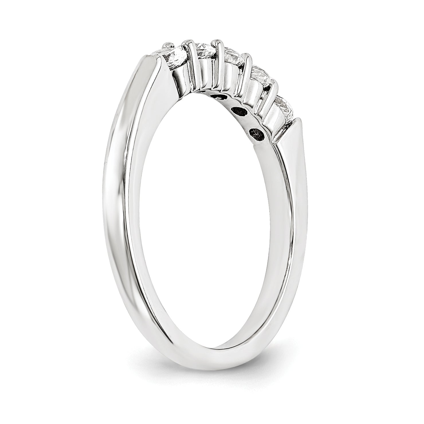 585 Weißgold Trauring mit natürlichem Diamant (0,75 ct, Farbe G-I, Reinheit I1)
