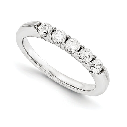 585 Weißgold Trauring mit natürlichem Diamant (0,75 ct, Farbe G-I, Reinheit I1)