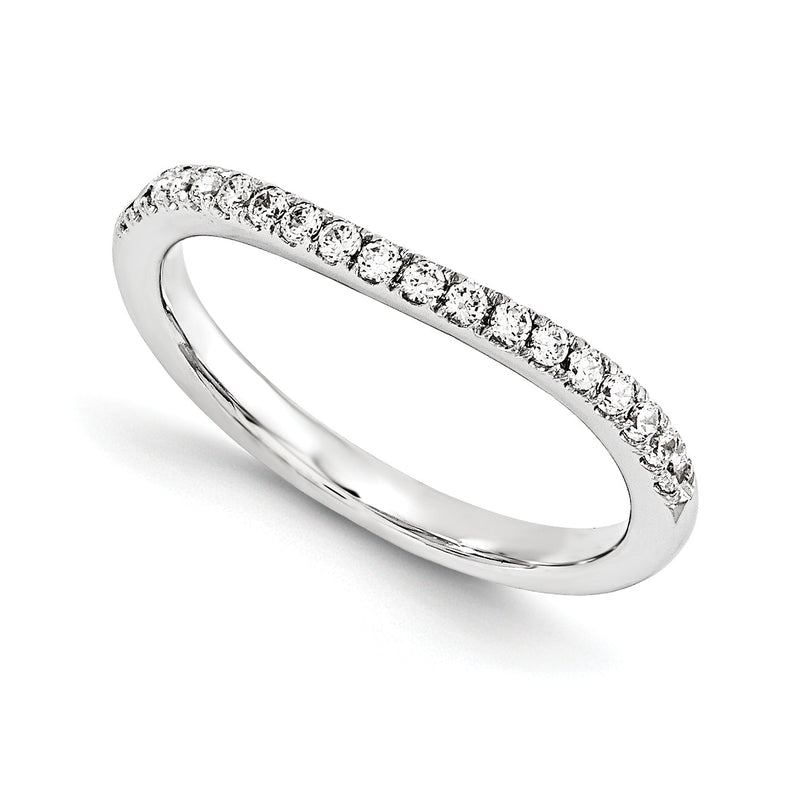 14K Weißgold Diamant-Ehering