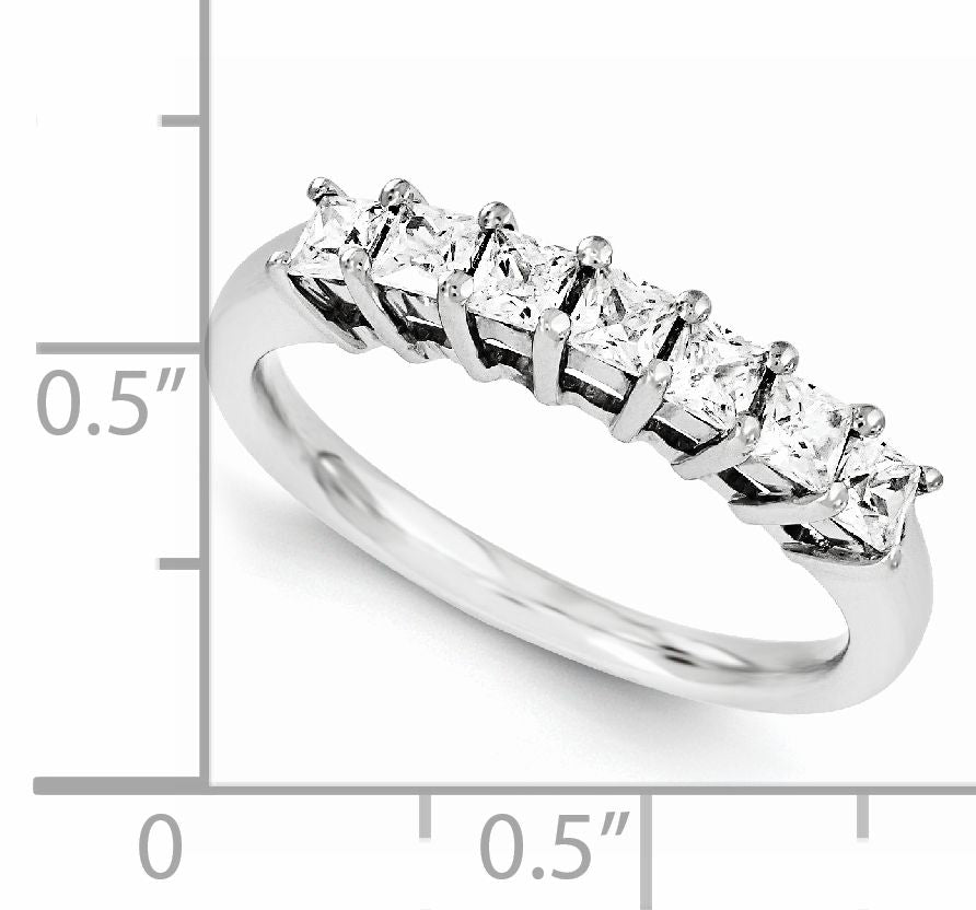 14K Weißgold Diamant-Ring