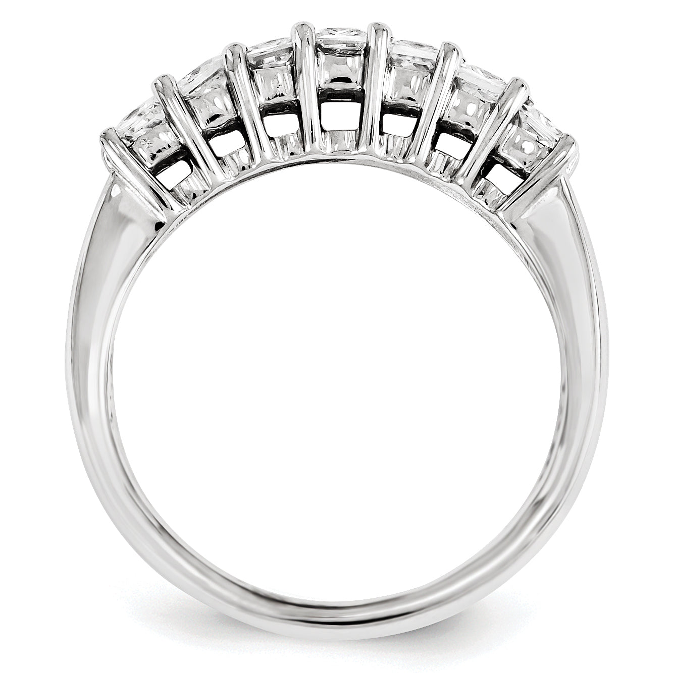 14K Weißgold Diamant-Ring