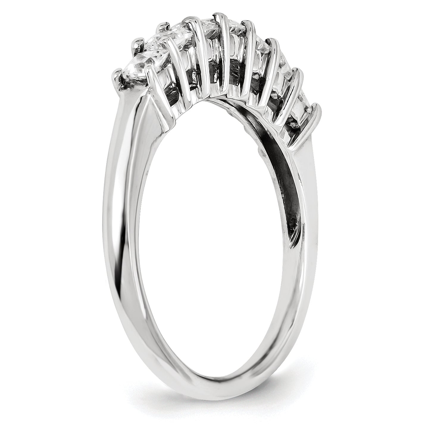 14K Weißgold Diamant-Ring