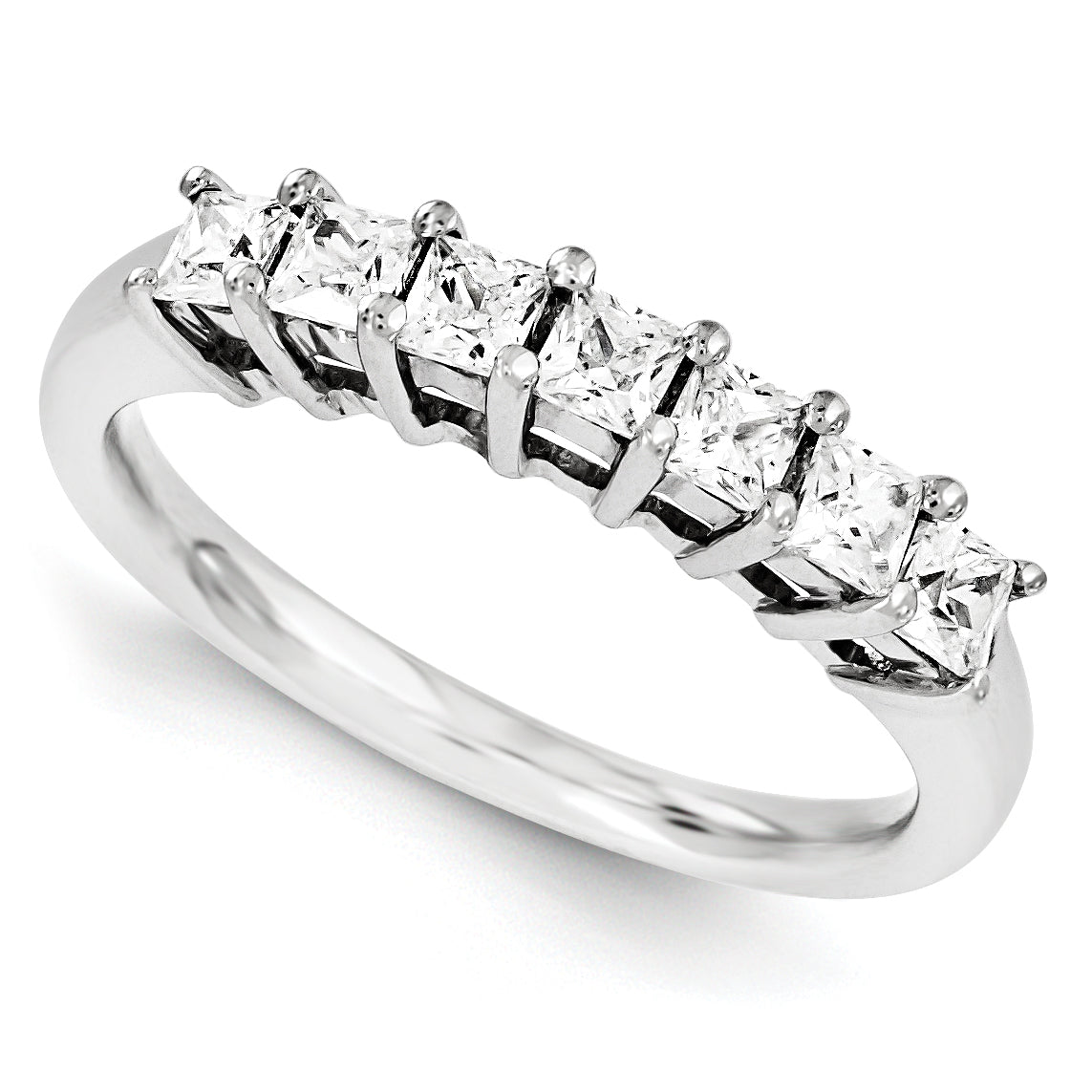 14K Weißgold Diamant-Ring