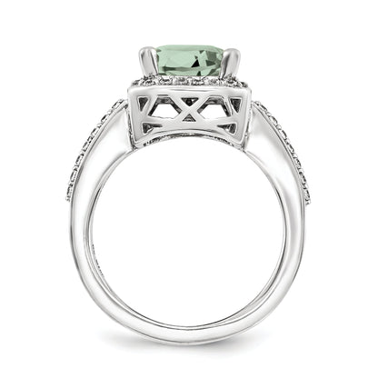 14K Weißgold Ring mit AA simuliertem Diamant-Edelstein