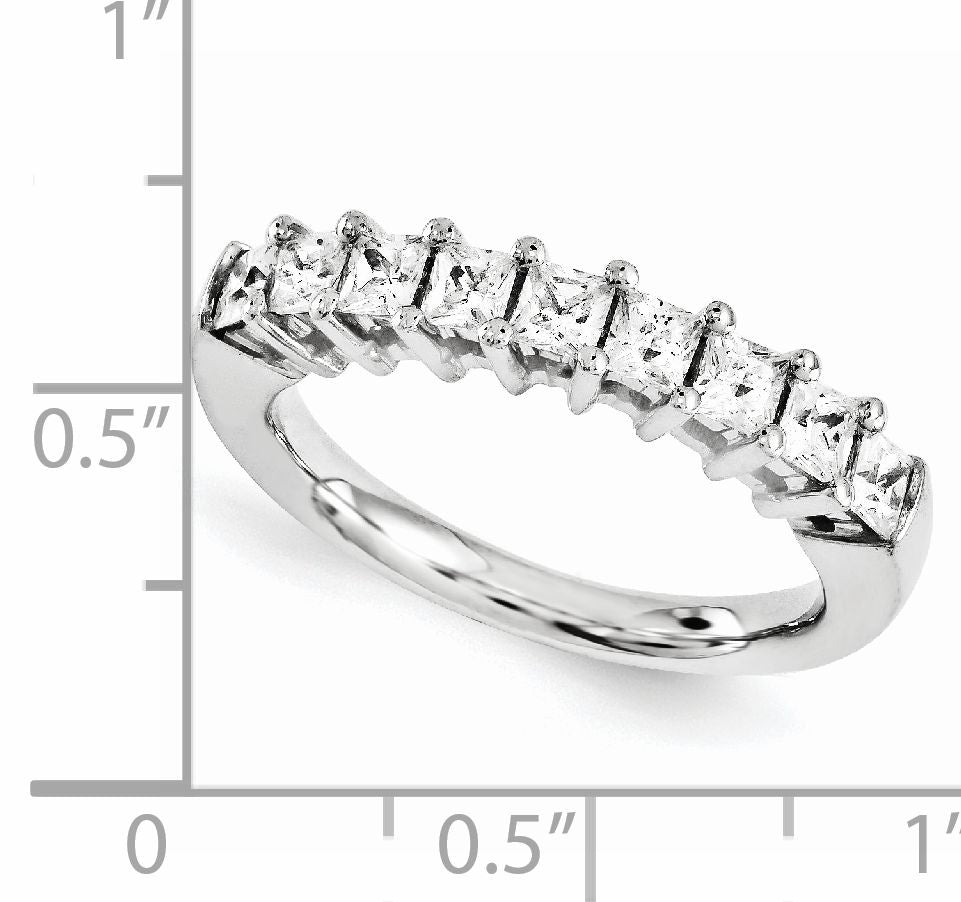 14K Weißgold Diamant-Ring