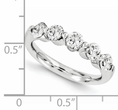 14K Weißgold Diamant-Ring