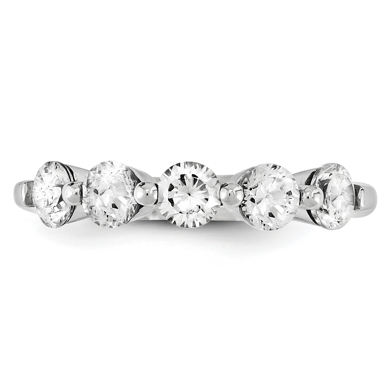 14K Weißgold Diamant-Ring