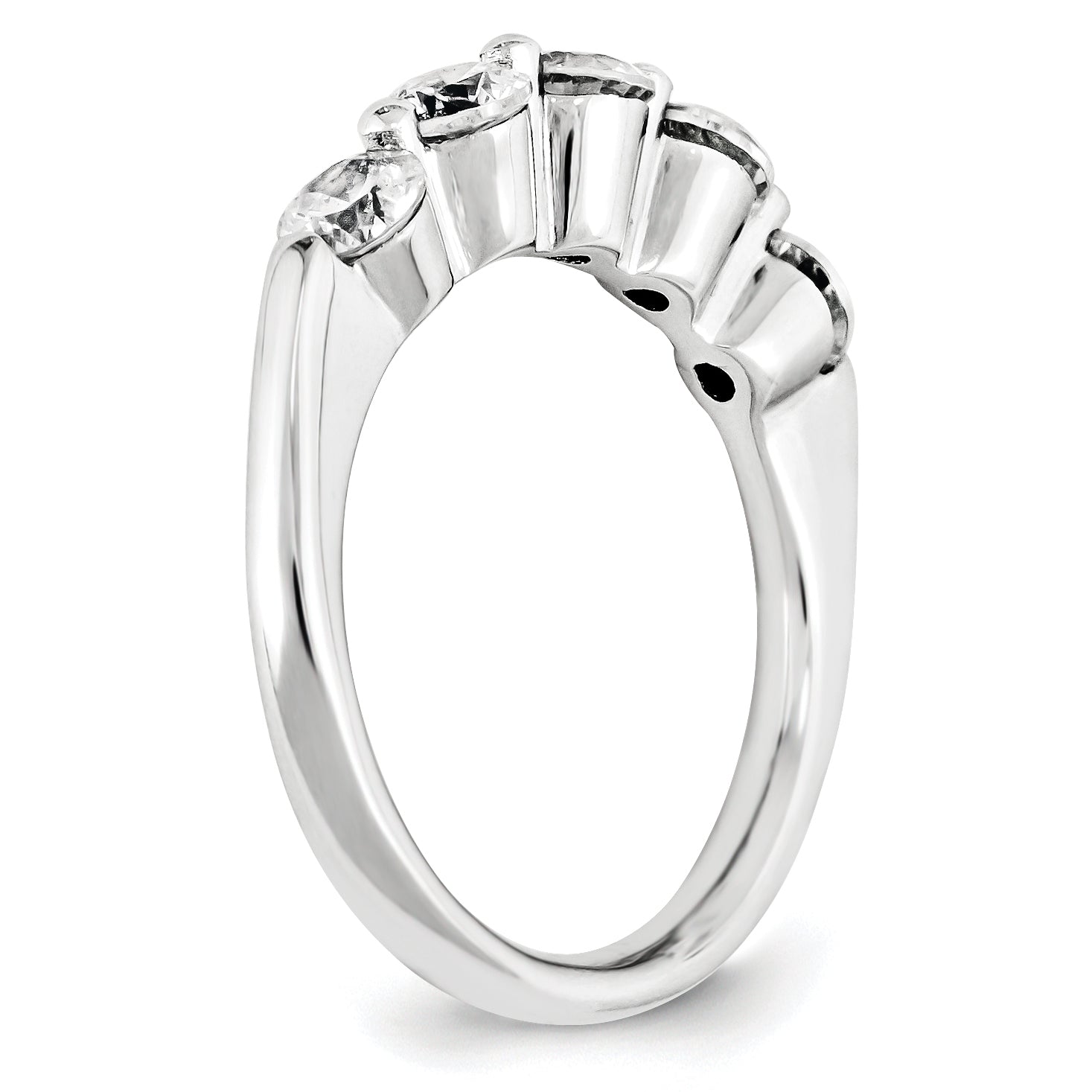 14K Weißgold Diamant-Ring