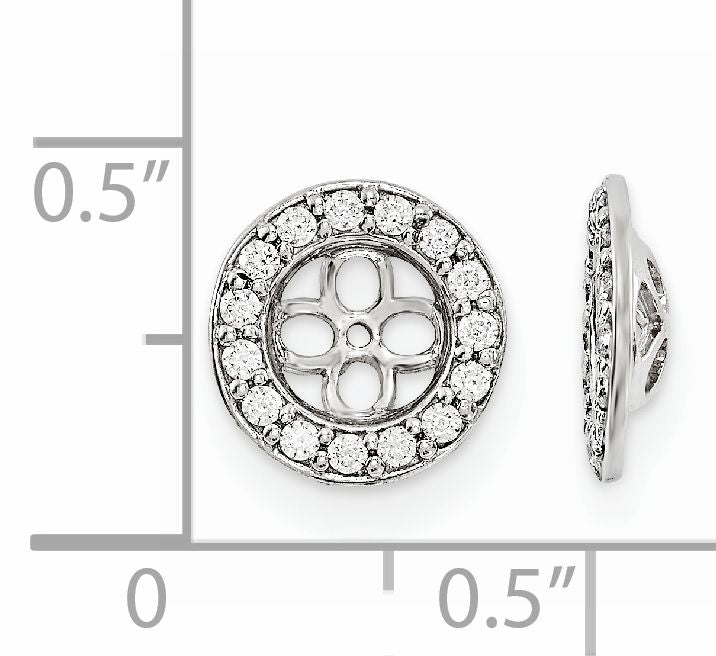 14K Weißgold Diamant-Ohrring-Jacket