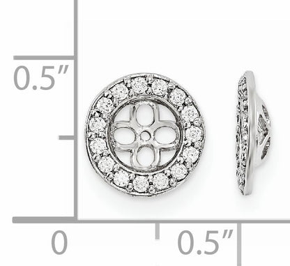 14K Weißgold Diamant-Ohrring-Jacket