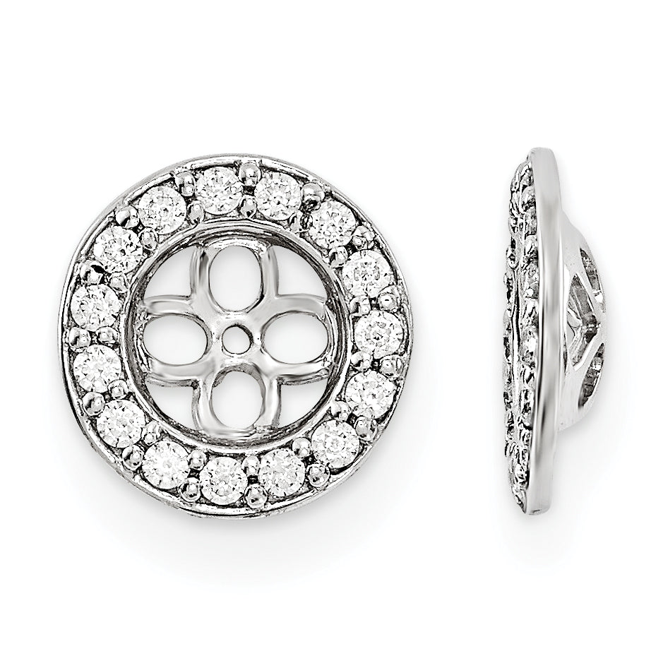 14K Weißgold Diamant-Ohrring-Jacket