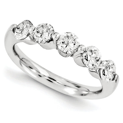 14K Weißgold Diamant-Ring