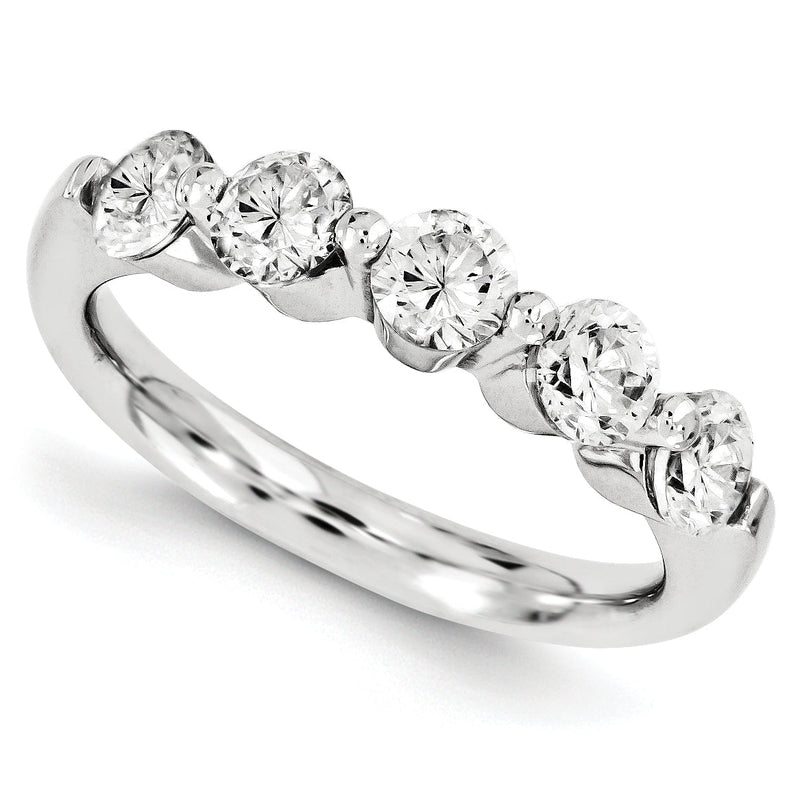 14K Weißgold Diamant-Ring