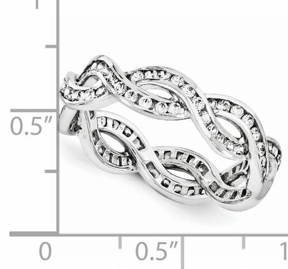 14K Weißgold Diamant-Ring