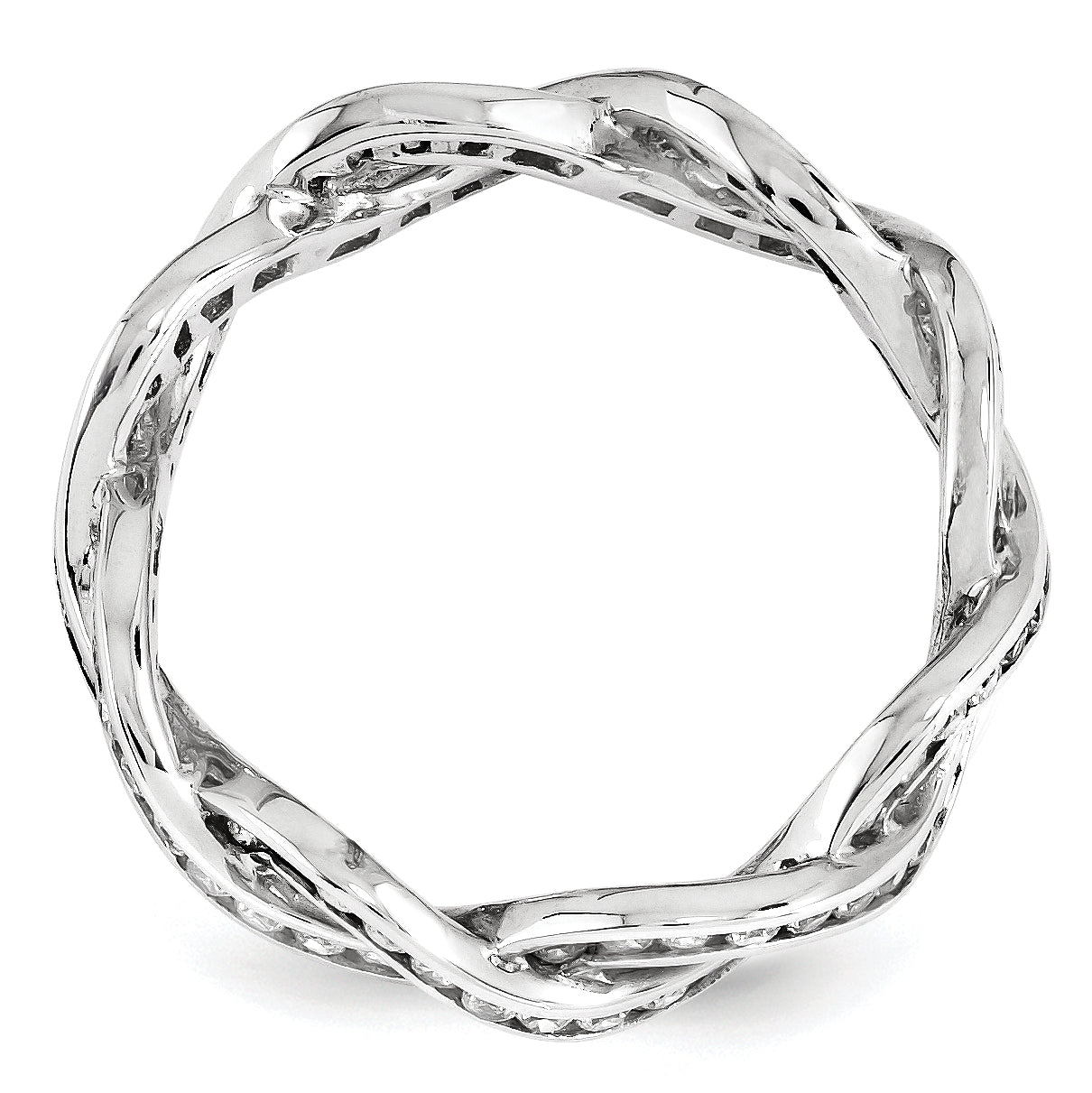 14K Weißgold Diamant-Ring