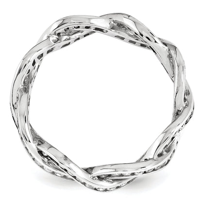 14K Weißgold Diamant-Ring