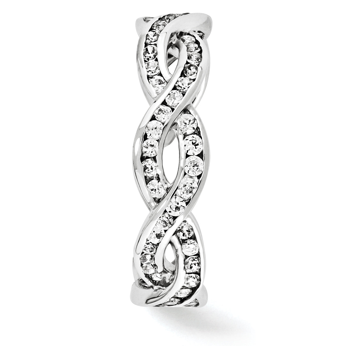 14K Weißgold Diamant-Ring