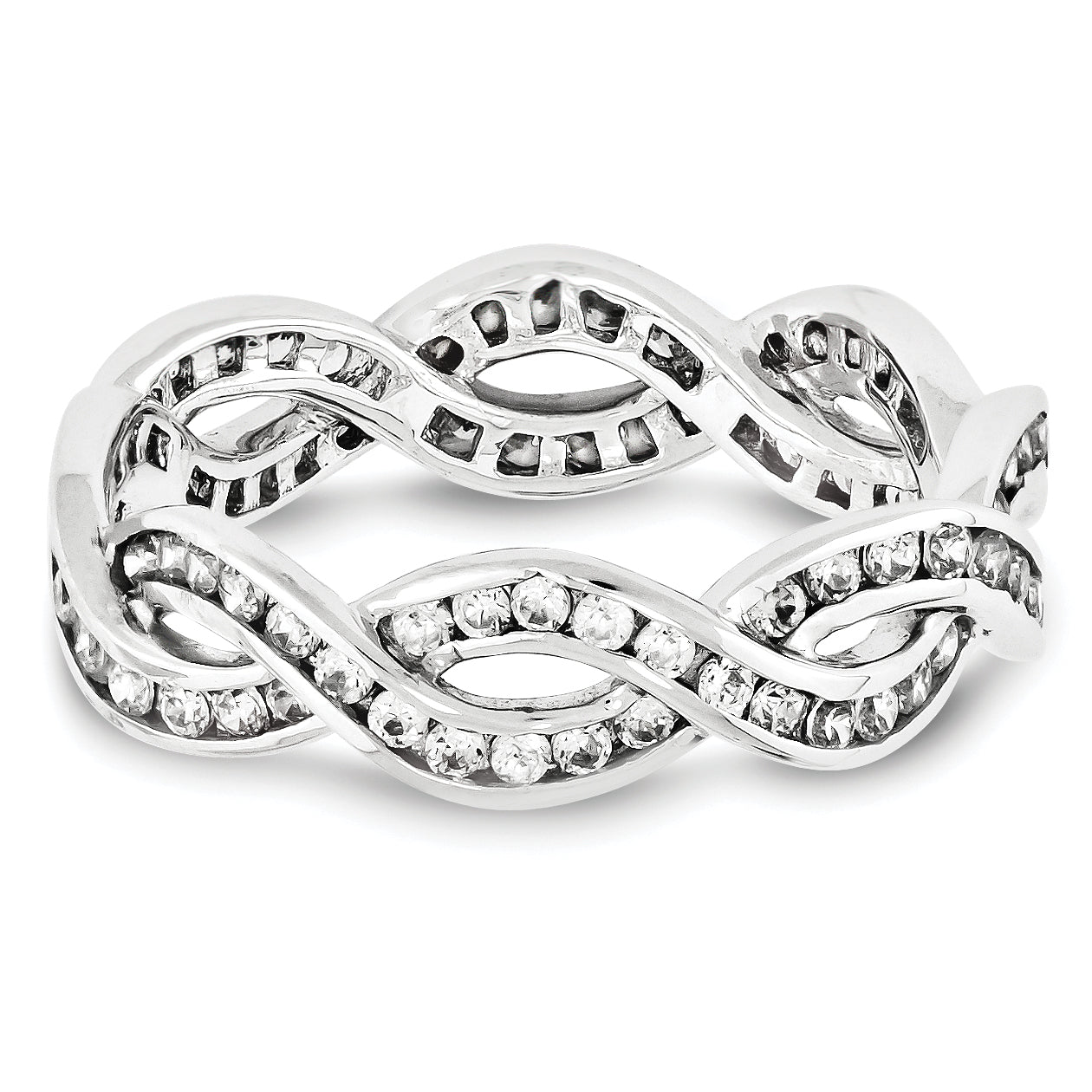 14K Weißgold Diamant-Ring