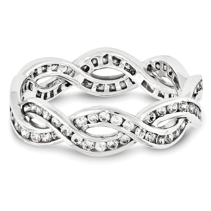 14K Weißgold Diamant-Ring
