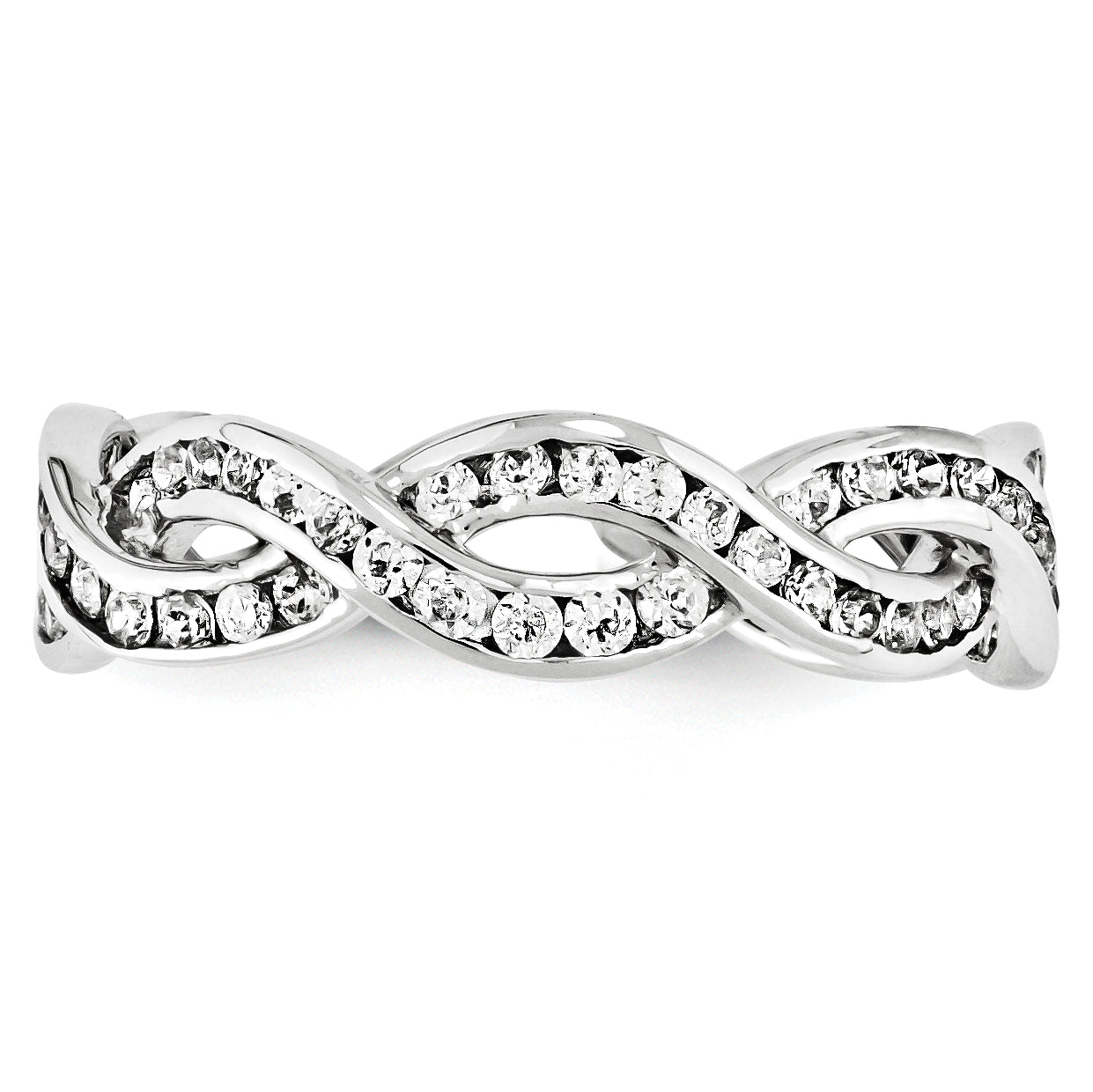 14K Weißgold Diamant-Ring