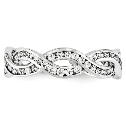 14K Weißgold Diamant-Ring