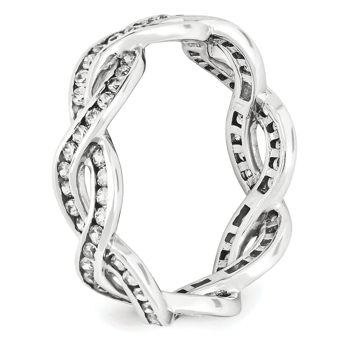 14K Weißgold Diamant-Ring