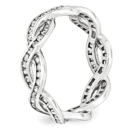 14K Weißgold Diamant-Ring