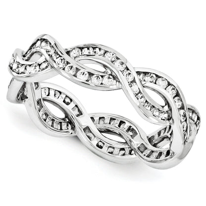 14K Weißgold Diamant-Ring