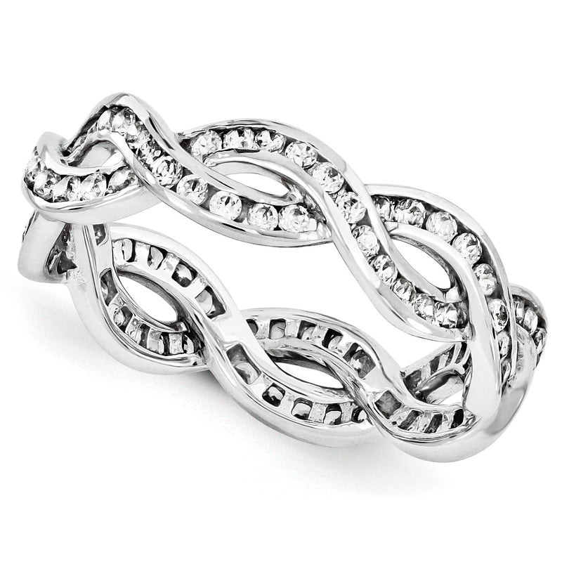 14K Weißgold Diamant-Ring