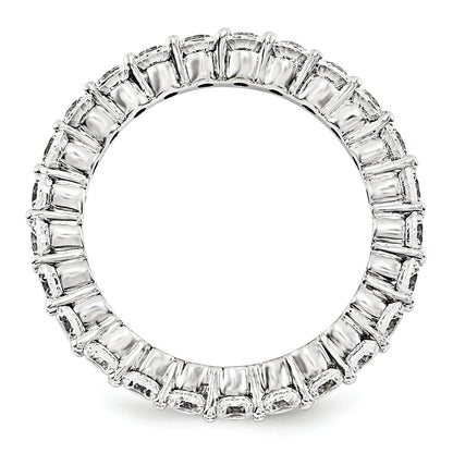 585 Weißgold Memoire-Ring mit AA Diamanten