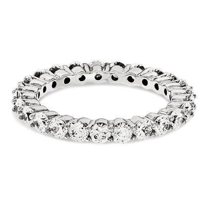 585 Weißgold Memoire-Ring mit AA Diamanten