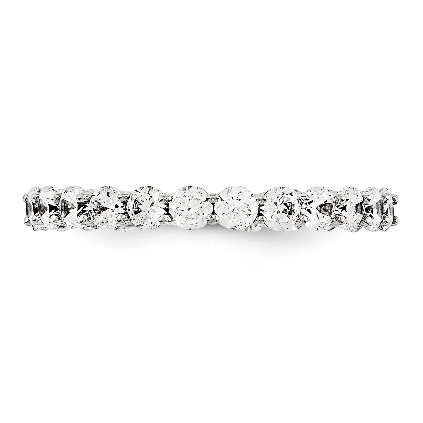 585 Weißgold Memoire-Ring mit AA Diamanten
