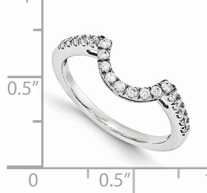 585 Weißgold Trauring mit natürlichen Diamanten 0,21 ct