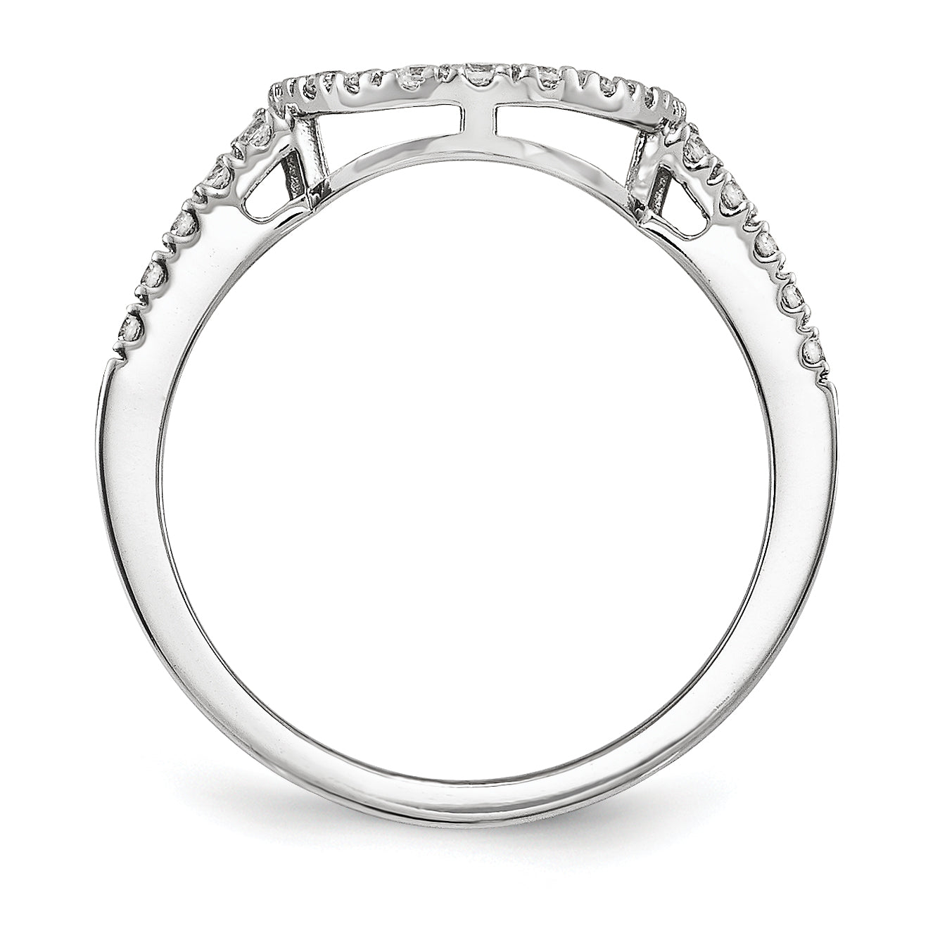 585 Weißgold Trauring mit natürlichen Diamanten 0,21 ct