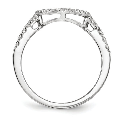585 Weißgold Trauring mit natürlichen Diamanten 0,21 ct