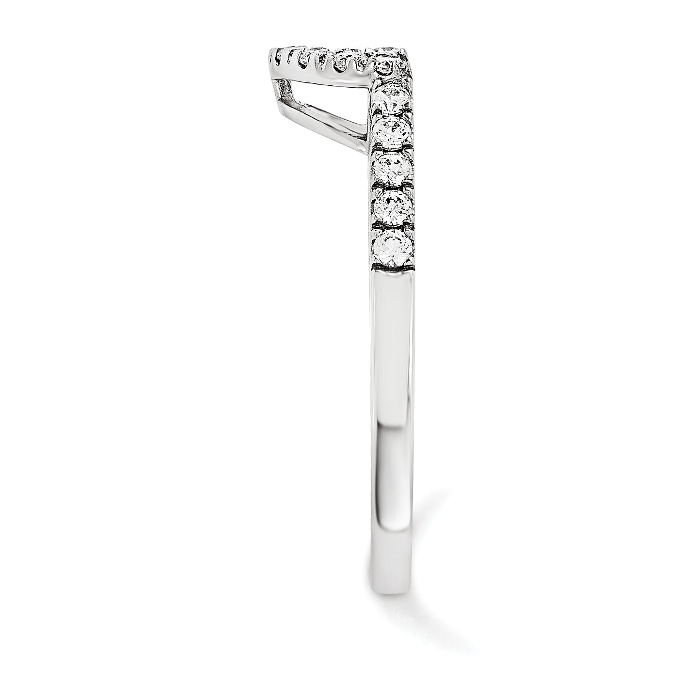 585 Weißgold Trauring mit natürlichen Diamanten 0,21 ct