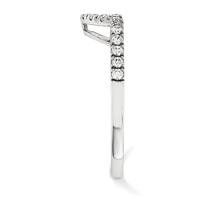 585 Weißgold Trauring mit natürlichen Diamanten 0,21 ct
