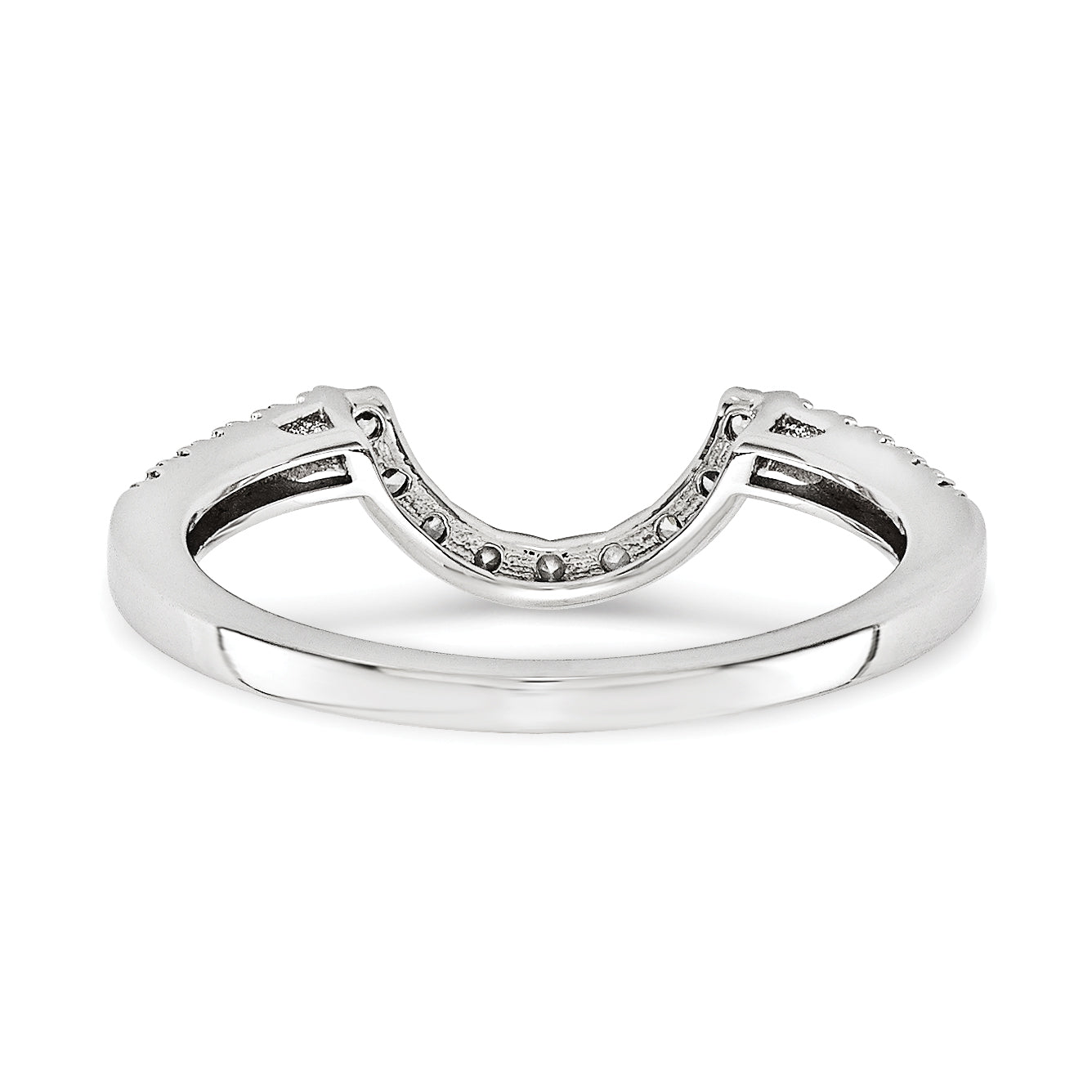 585 Weißgold Trauring mit natürlichen Diamanten 0,21 ct