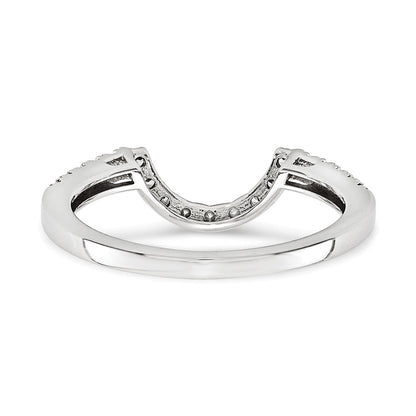 585 Weißgold Trauring mit natürlichen Diamanten 0,21 ct