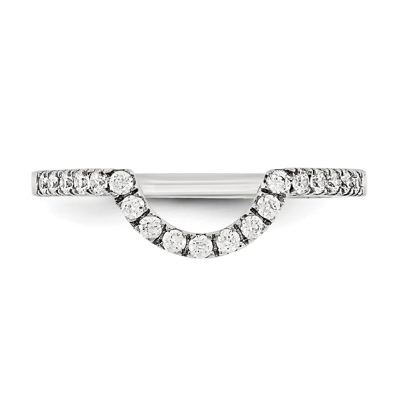 585 Weißgold Trauring mit natürlichen Diamanten 0,21 ct