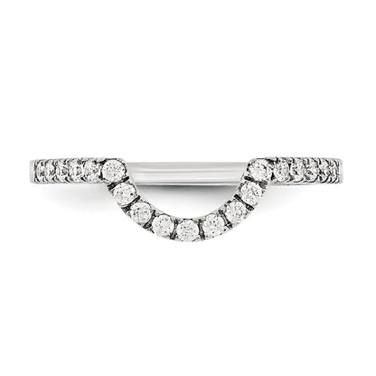 585 Weißgold Trauring mit natürlichen Diamanten 0,21 ct