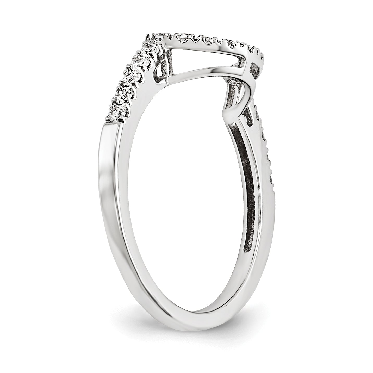 585 Weißgold Trauring mit natürlichen Diamanten 0,21 ct