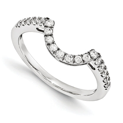 585 Weißgold Trauring mit natürlichen Diamanten 0,21 ct