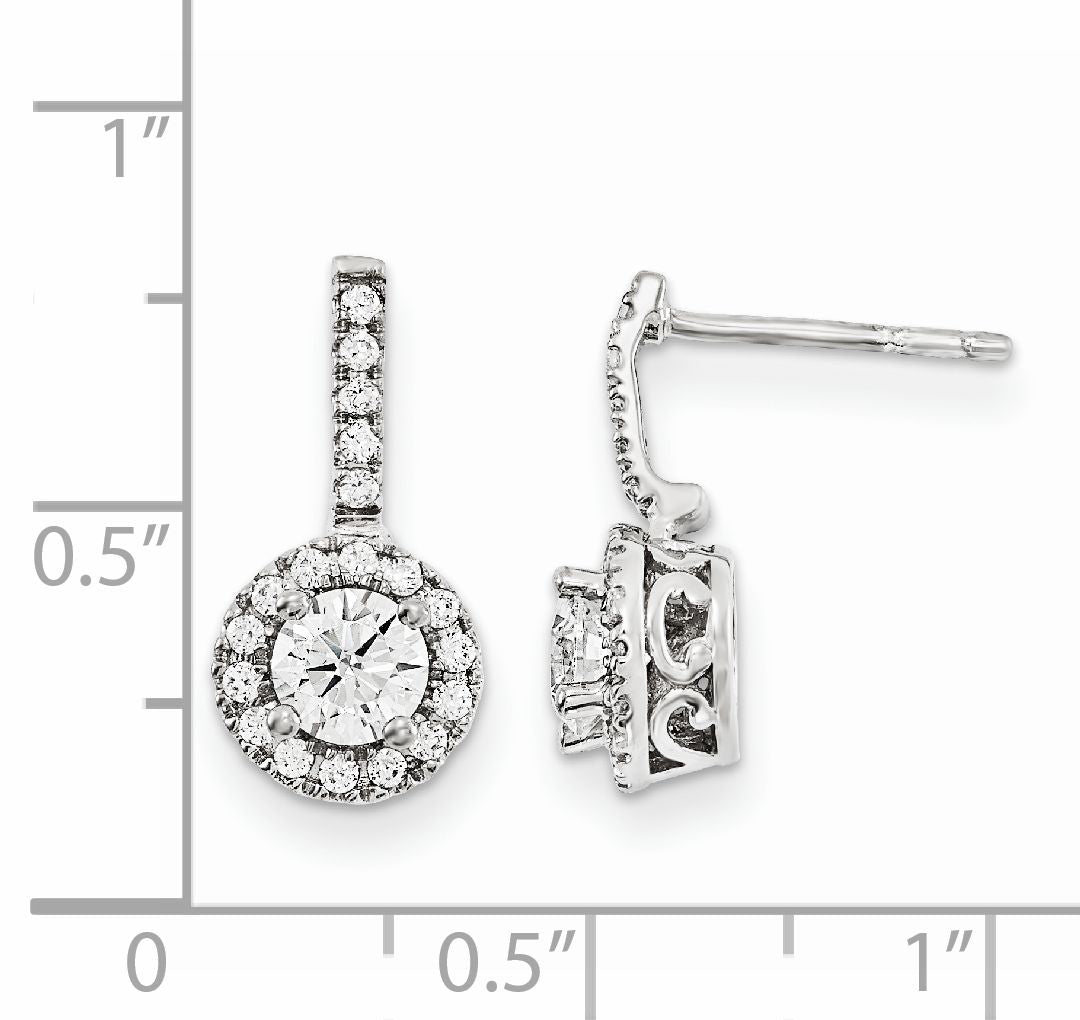 14K Weißgold AA-Diamant-Fassungen für Ohrringe